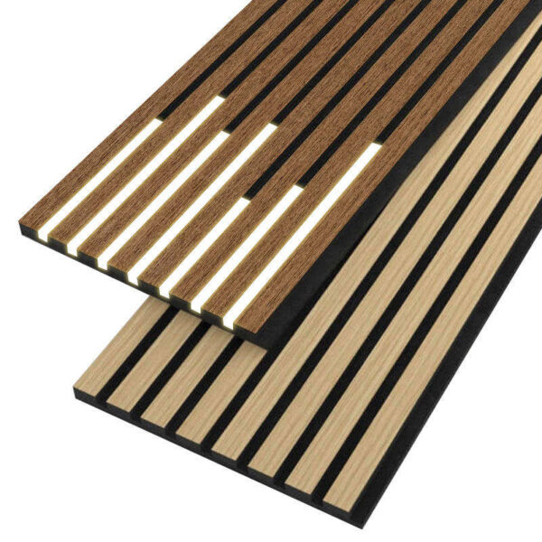 Slat Lite Oak Flexible Acoustic Wood Wall Panels with Lights - Guangxi ...