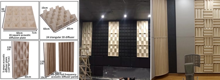 woden sound diffusers patterns
